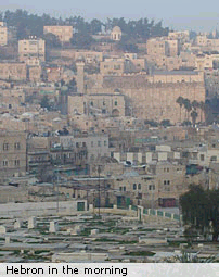 Veduta di Hebron all'alba